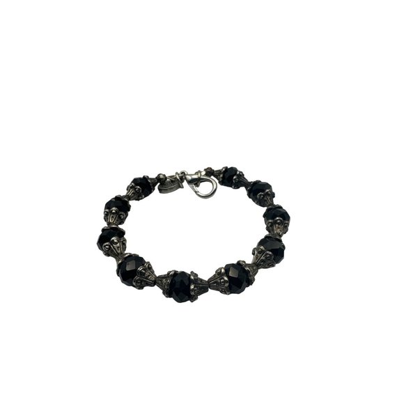 Chubby Chico Charms Gemstone Bracelet Black and Silver - Picture 2 of 5